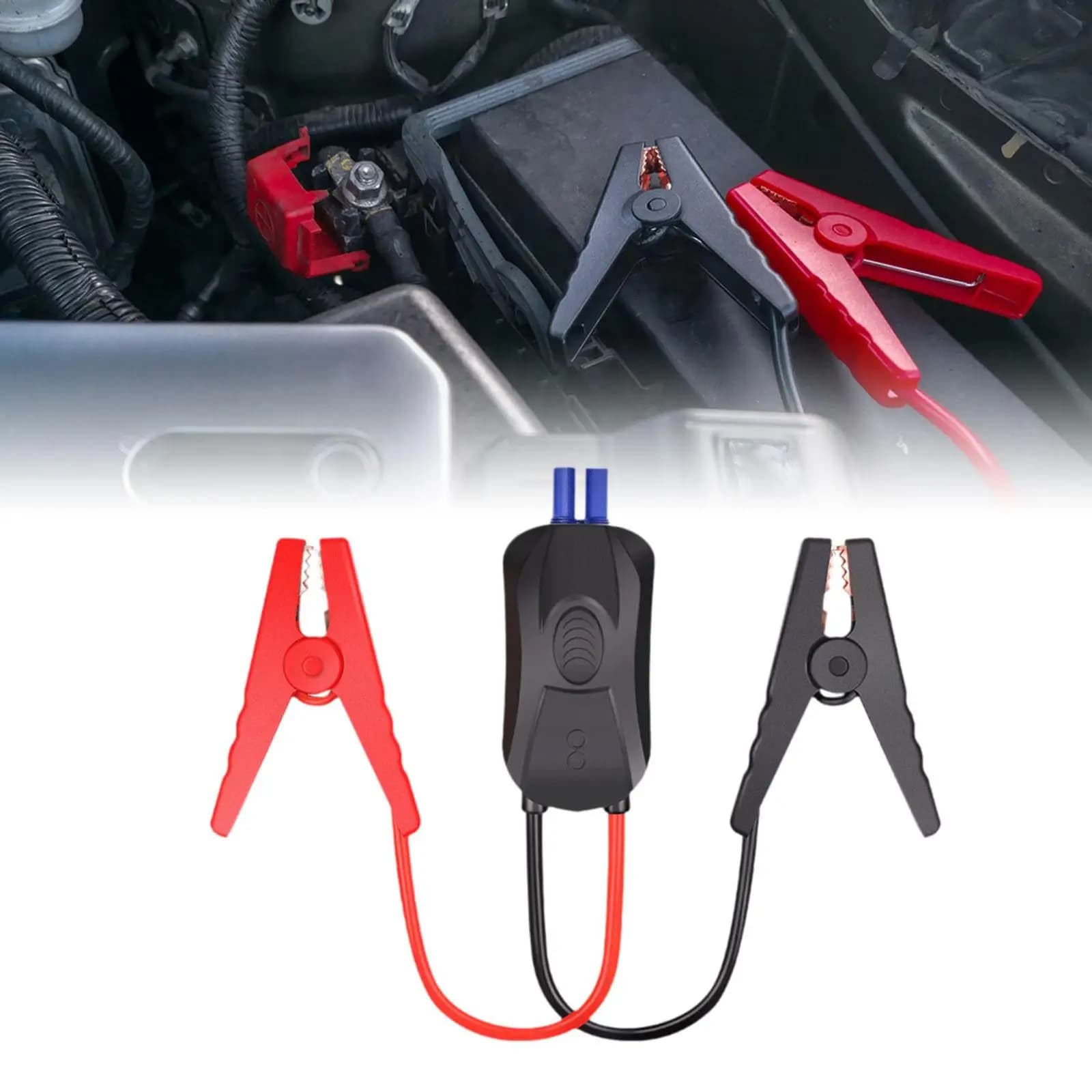 Cavo di avviamento 12V per auto con protezione da sovraccarico, morsetti di avviamento e power bank per emergenze veicolo