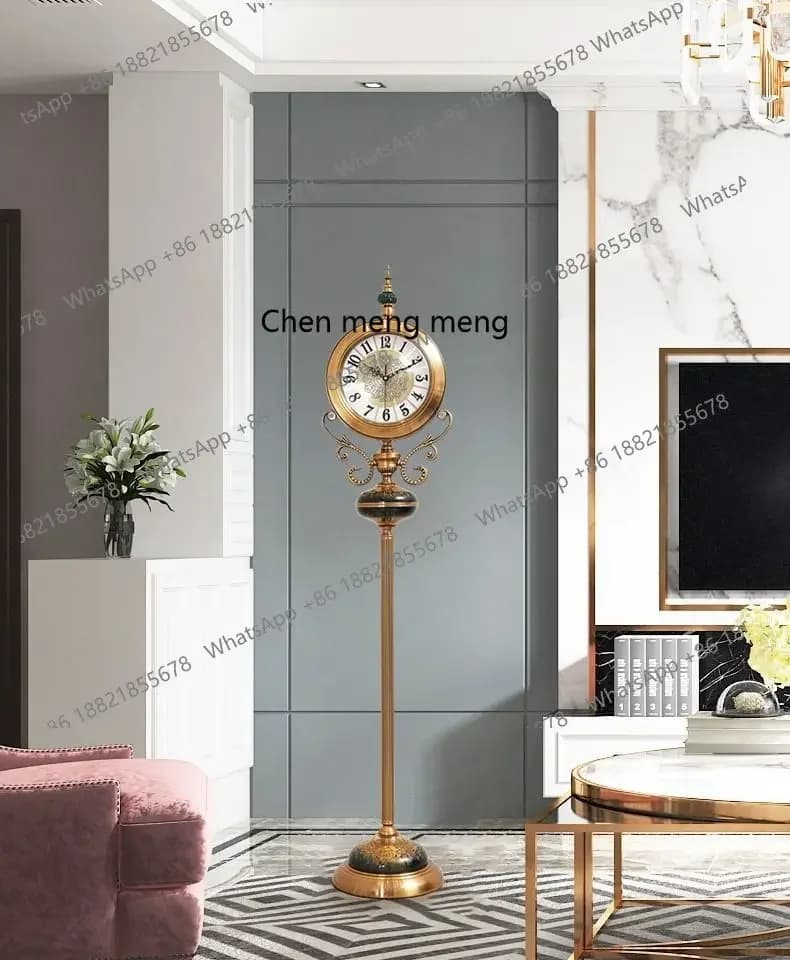 A74Light luxury European floor-to-ceiling living room vertical watch clock ornament household seat pendulum modern