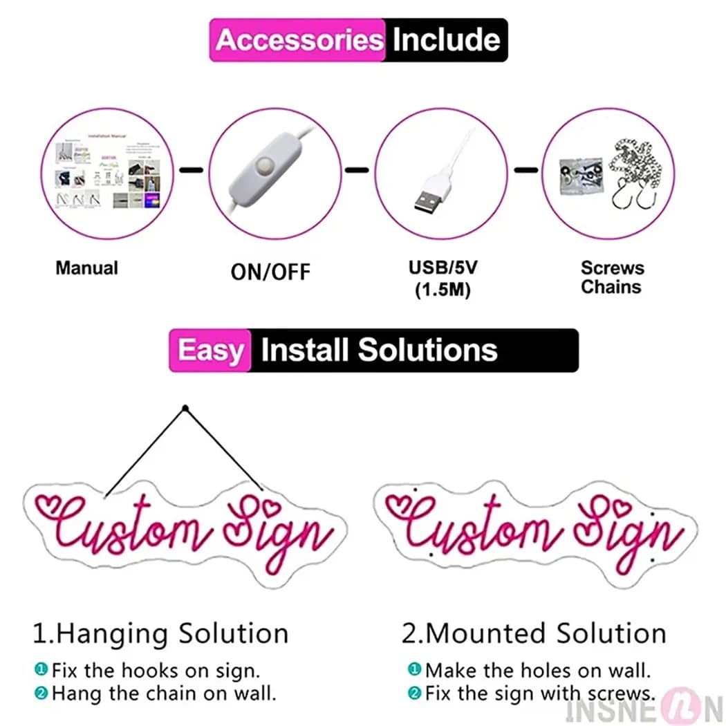 Insegna al neon a led personalizzata con nome per bambini, insegne personalizzate, regalo per adolescenti, insegna al neon a led per decorazioni da parete, decorazioni per la camera da letto personalizzate