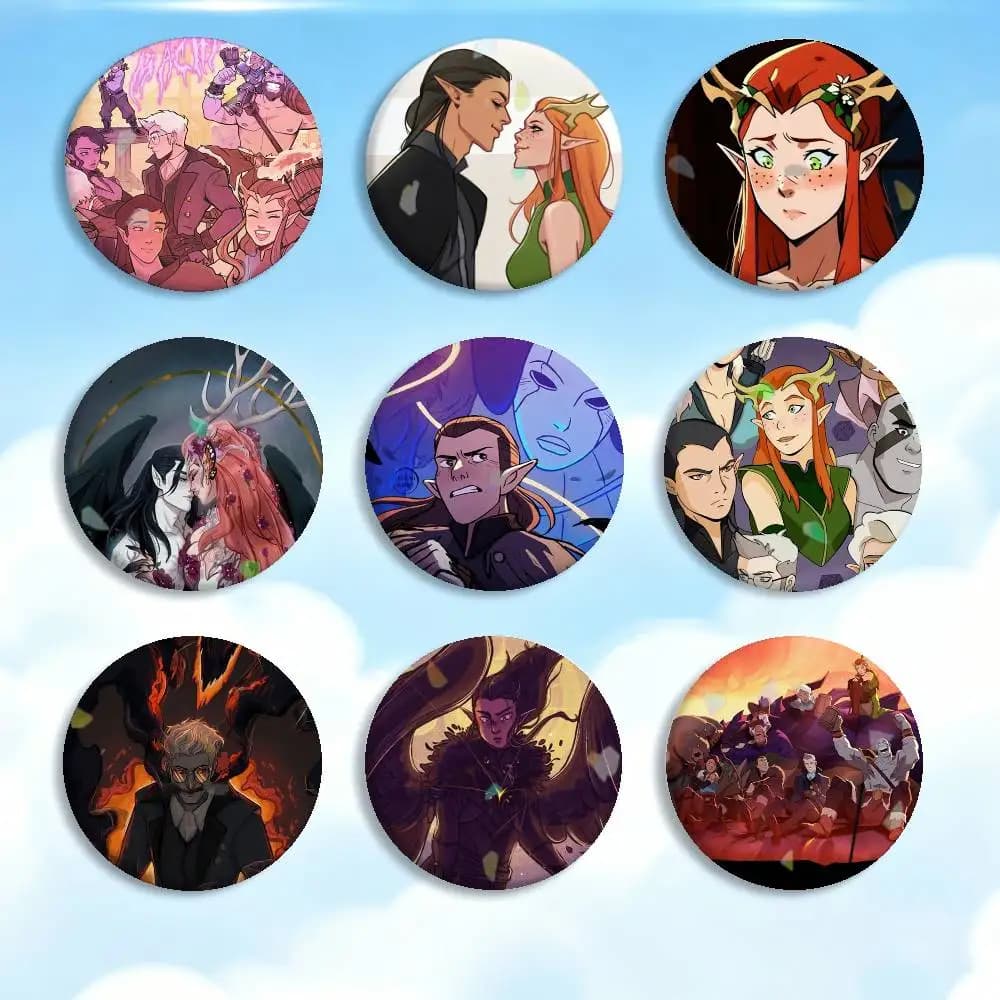 COOL T-The Legend of Vox Machina Distintivi Creativi in Latta, Spille e Spille a Bottone per Vestiti e Zaini