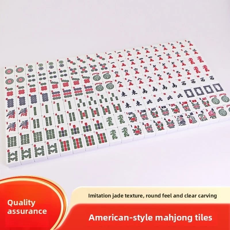 2026 Best Seller CEYYOR 30MM Tessere Mahjong Internazionali, Design con Caratteri Occidentali, Gioco da Tavolo Portatile per Regalo di Festa