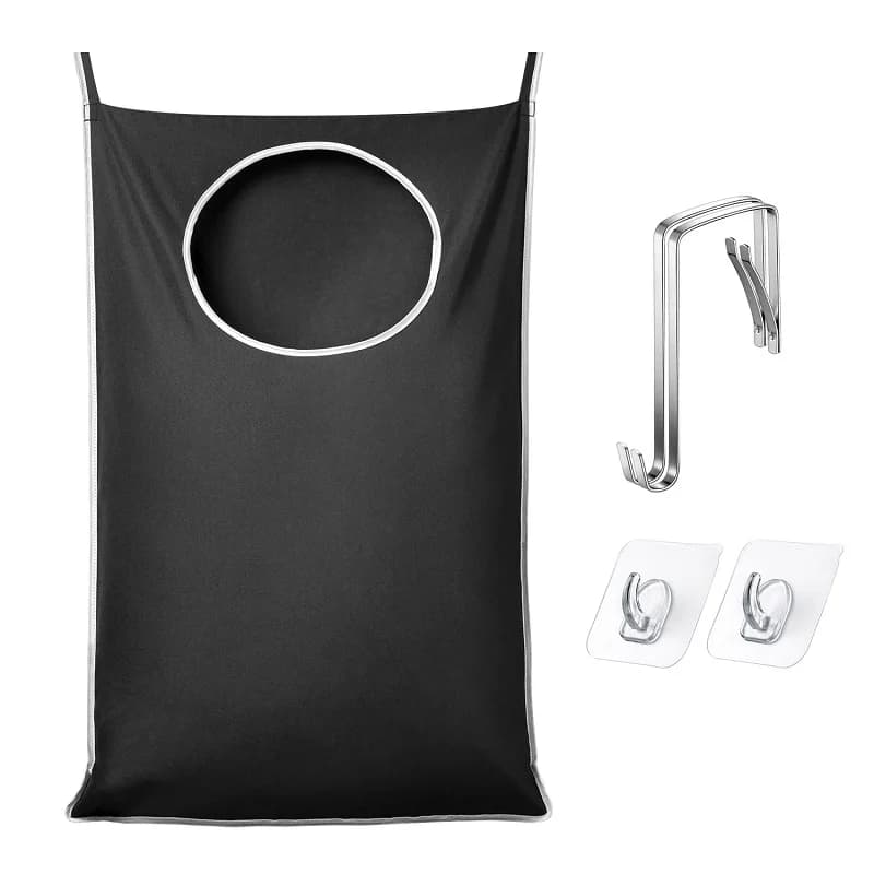 Door Hanging Laundry Hamper Large Capacity Hanging Hamper Bag with Strong Hooks for All Family Laundry, Blankets, and Toys