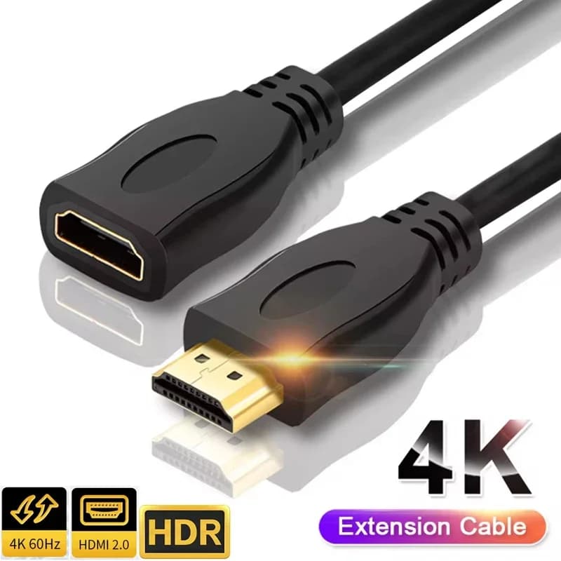 HDMI compatible extension 4K 60Hz HDR HDMI cable 2.0 Male-female extension cable 2.0 compatible HDMI Kable for PS5 Xbox HDTV