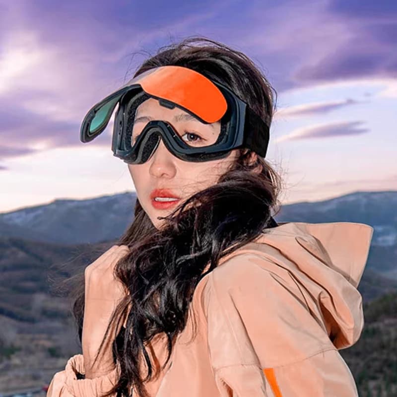 LOCLE Flip Up Ski Goggles Magnetic Snow Goggles Ski Men Snowmobile Anti-Fog Snowboard Goggles Women Ski Equipment UV400