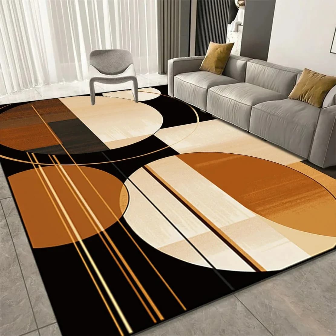 Grandi tappeti geometrici per la decorazione del soggiorno Divano Tappeti per la casa di grandi dimensioni per la camera da letto Tappetino morbido antiscivolo per bambini