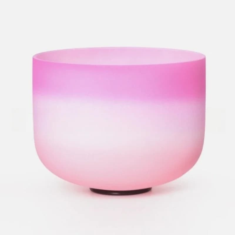 Pink White Color Frosted Crystal Singing Bowl Yoga Meditation Decompression Crystal Music Bowl Singing Bowl Percussion
