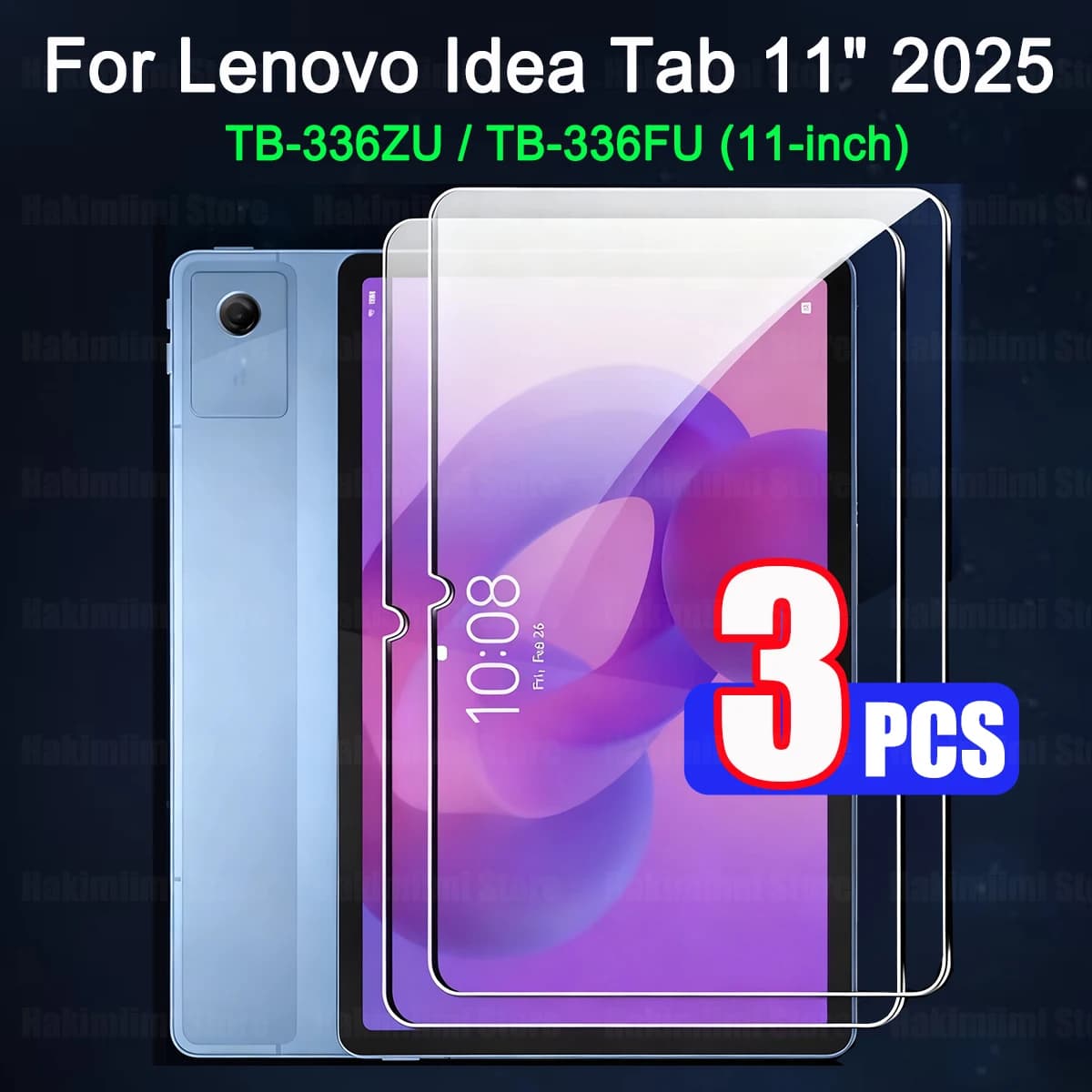 Pellicola salvaschermo per 11" Lenovo Idea Tab 2025 TB-336ZU / TB-336FU Pellicola protettiva in vetro temperato trasparente HD anticaduta senza bolle