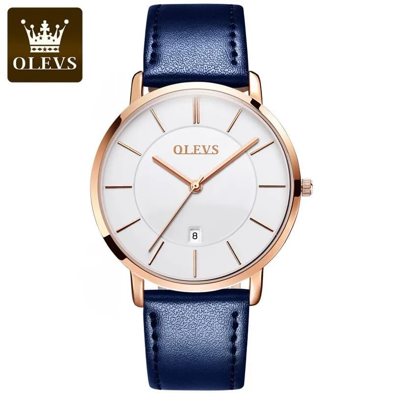 OLEVS Women's ultra slim fashionable watches Waterproof quartz watches with luxury leather strap of the best brands for women Relogio Female