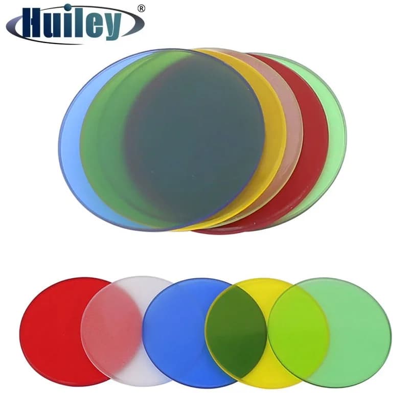 Filtro colorato per microscopio Verde Blu Giallo Rosso Vetro smerigliato Filtro per microscopio biologico bianco ottico 32mm 35mm 42mm 45mm