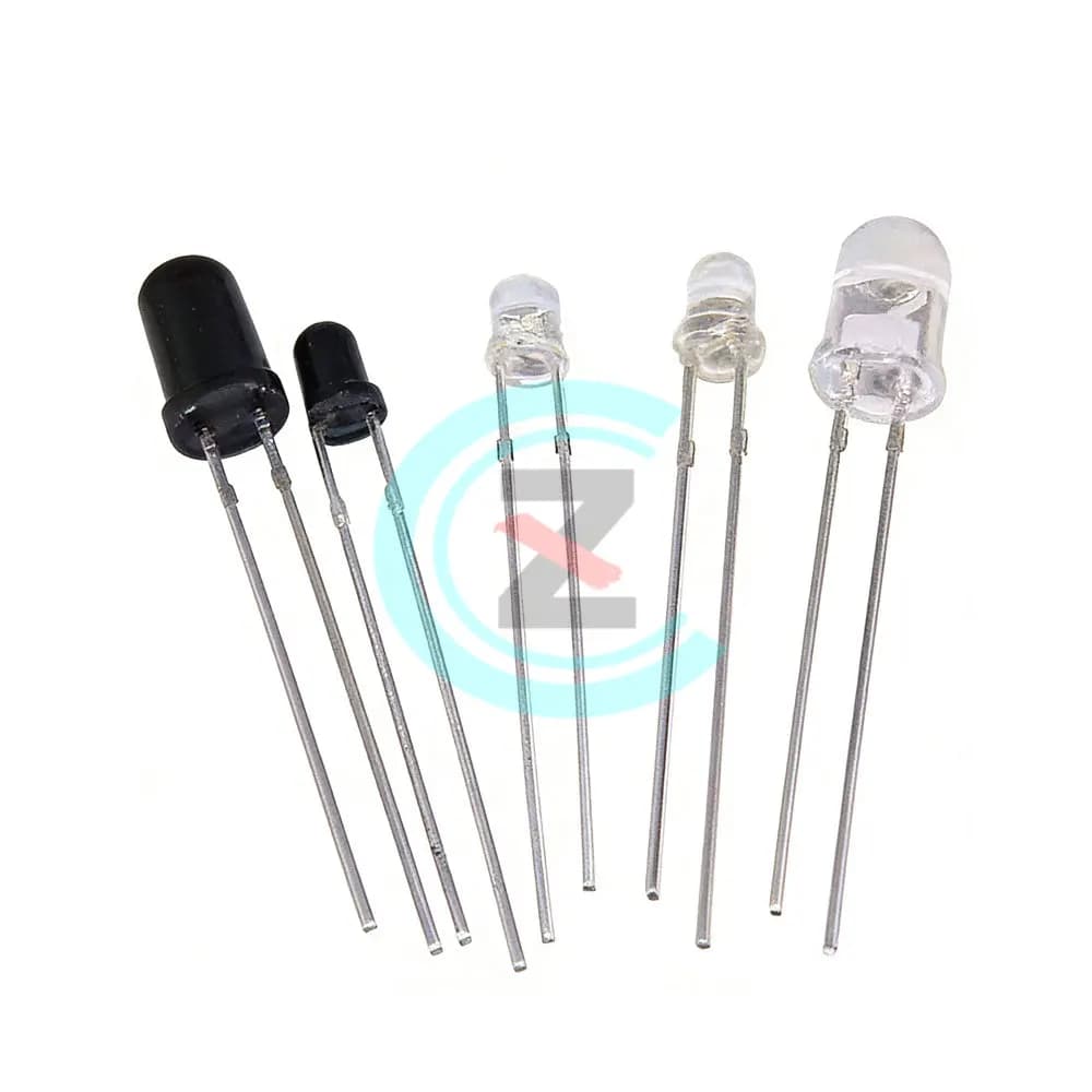 10 Coppie LED F3 3mm F5 5mm 940nm, Emettitore a Infrarossi e Diodi Ricevitore IR 301A, Tubi a Infrarossi per Arduino