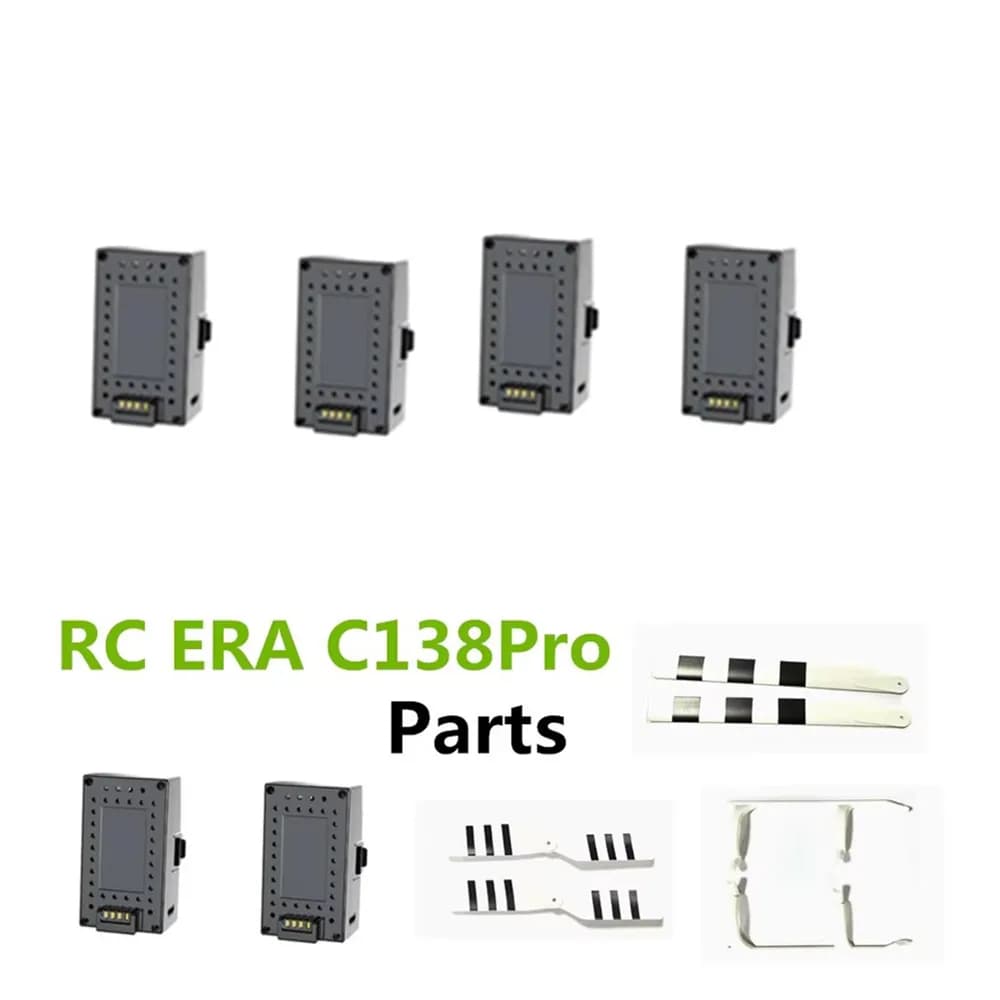 Batteria RC ERA C138Pro 7.4V 350mAh, Elica Principale, Elica di Coda, Parti per Elicottero JJRC C138Pro