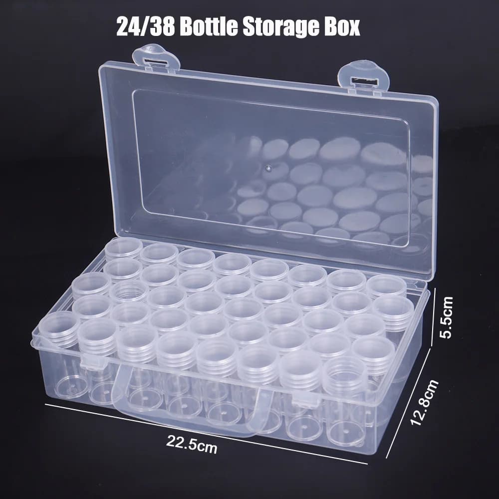 Bottles Box Storage Transparent Container Case Diamond Painting Accessories Diamond Embroidery Beads Storage Box Organizer Tools