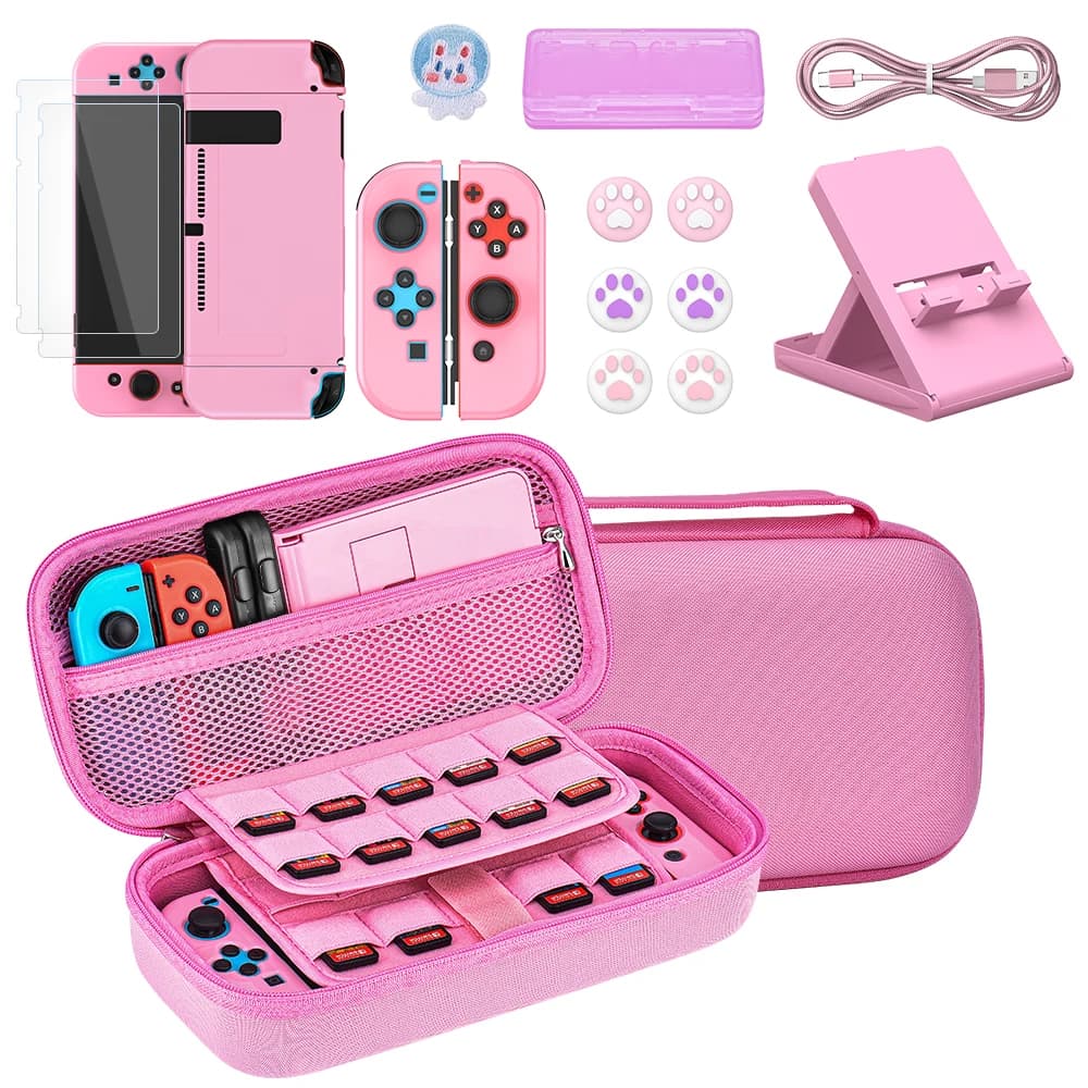 Custodia per interruttori Accessorio per console per interruttori 16 in 1 con custodia per interruttori, custodia protettiva, supporto regolabile per protezione schermo