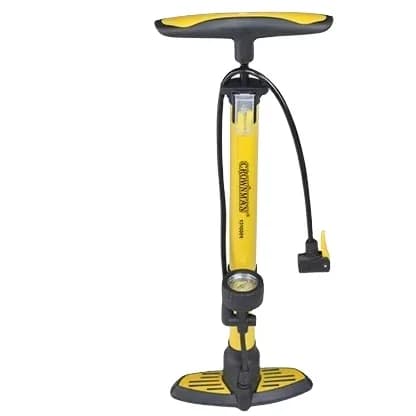 Doppio tubo in acciaio al carbonio con barometro Gonfiatore per pneumatici per auto da bicicletta con pompa a mano calibro 38 * 600mm