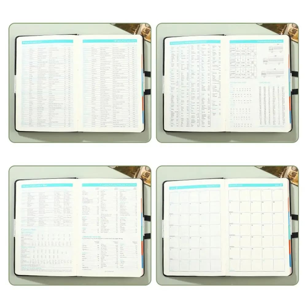 Agenda Planner 2026 in Inglese, Blocco Note per 12 Mesi, Efficiente, Formato A5, Quaderno per Pianificazione, Carta Spessa Resistente all'Usura