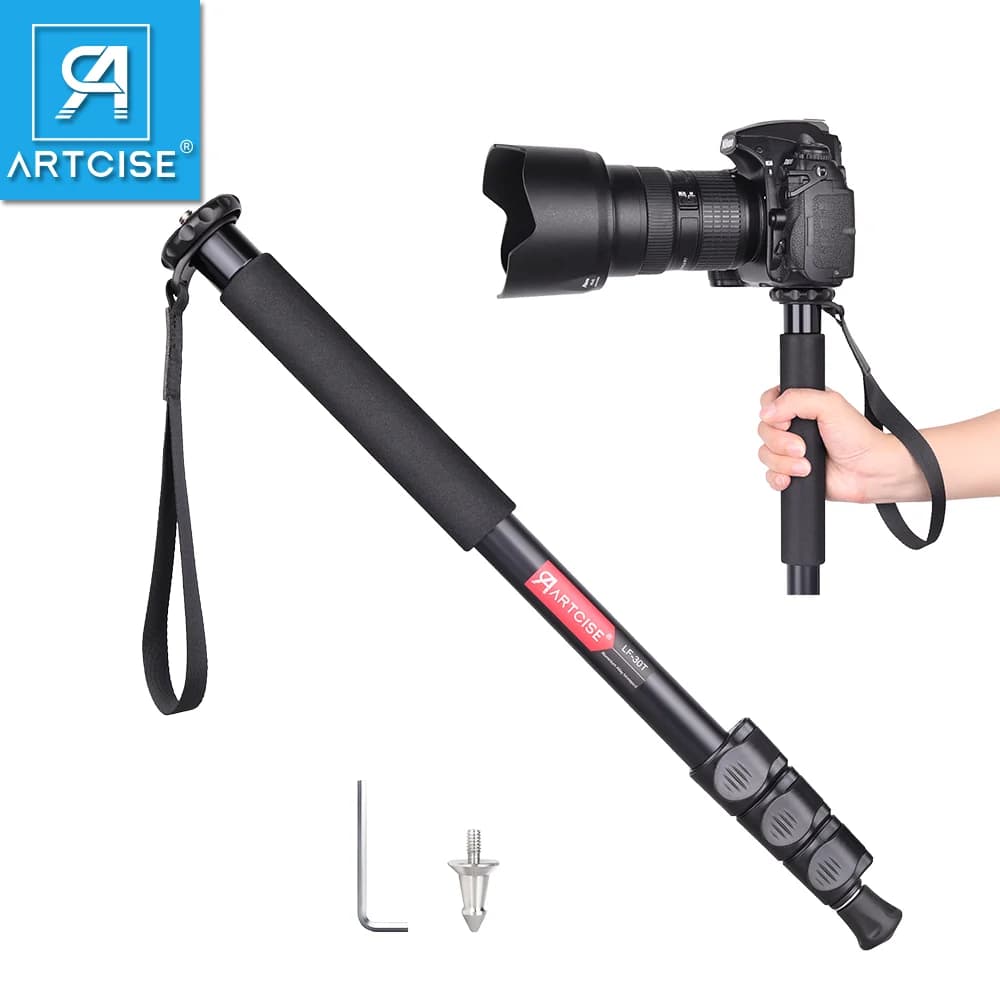 ARTCISE LF-30T 156 cm single-foot aluminium tripod for DSLR camera Portable 4-section lightweight trekking pole