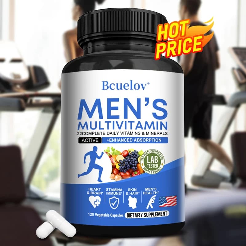 Men's Multivitamin - with vitamins A, C, D, E and zinc, high absorption supplement - Build resistance and muscles, 120 tablets