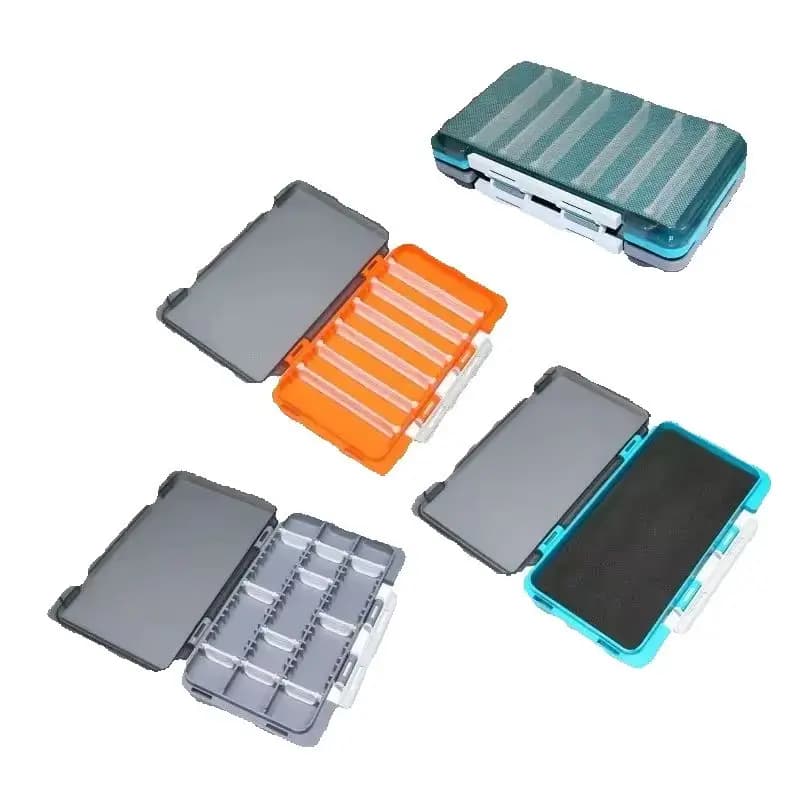 Fishing Tackle Box with Removeable Diveders, Super Slim Fishing Lures Jig Box Hooks Spinners Spoons Storage Box Tackle Tray