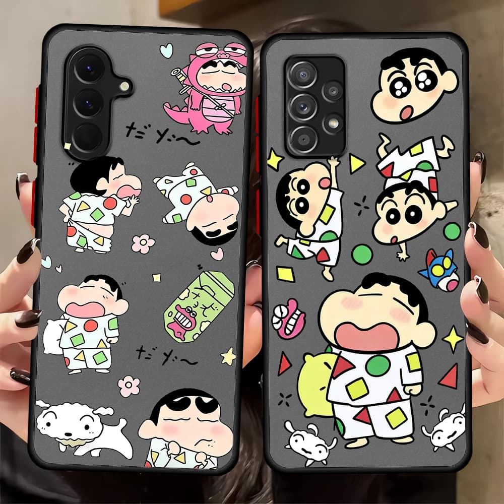 Cover per Telefono con Cartoni Animati Shinchan per Samsung Galaxy A71 A72 A73 A12 A22 A13 A33 A53 A73 A51 A31 A11 A14 A21s A72 A32