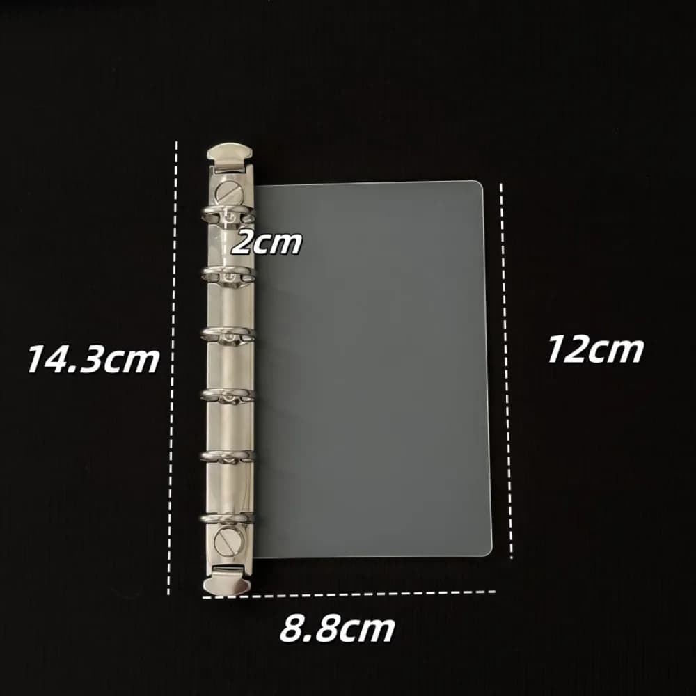 Portable Retro Brown Loose-leaf Notebook A7 DIY Scrapbook Travel Journal PU Leather Notepad Student Use