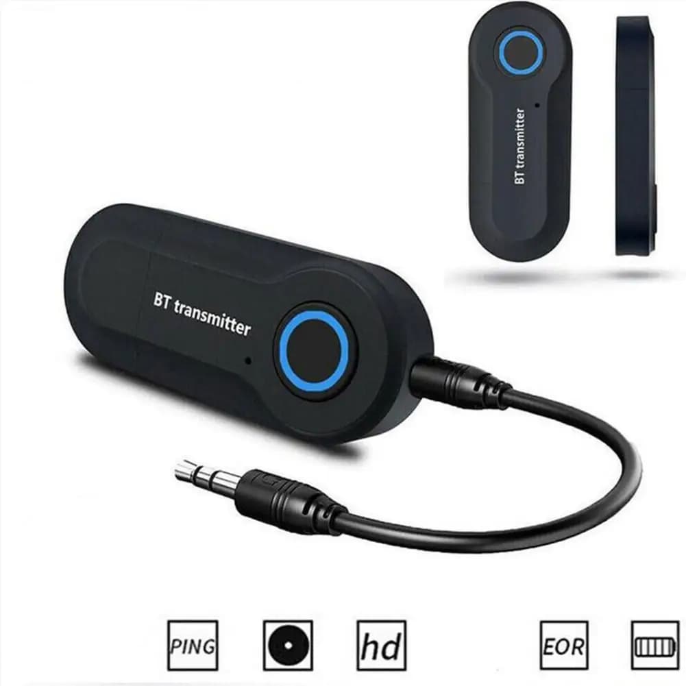Bluetooth Transmitter Audio Jack Adapter 3.5MM Audio Stereo Bluetooth Wireless Transmitter for Headphones TV PC