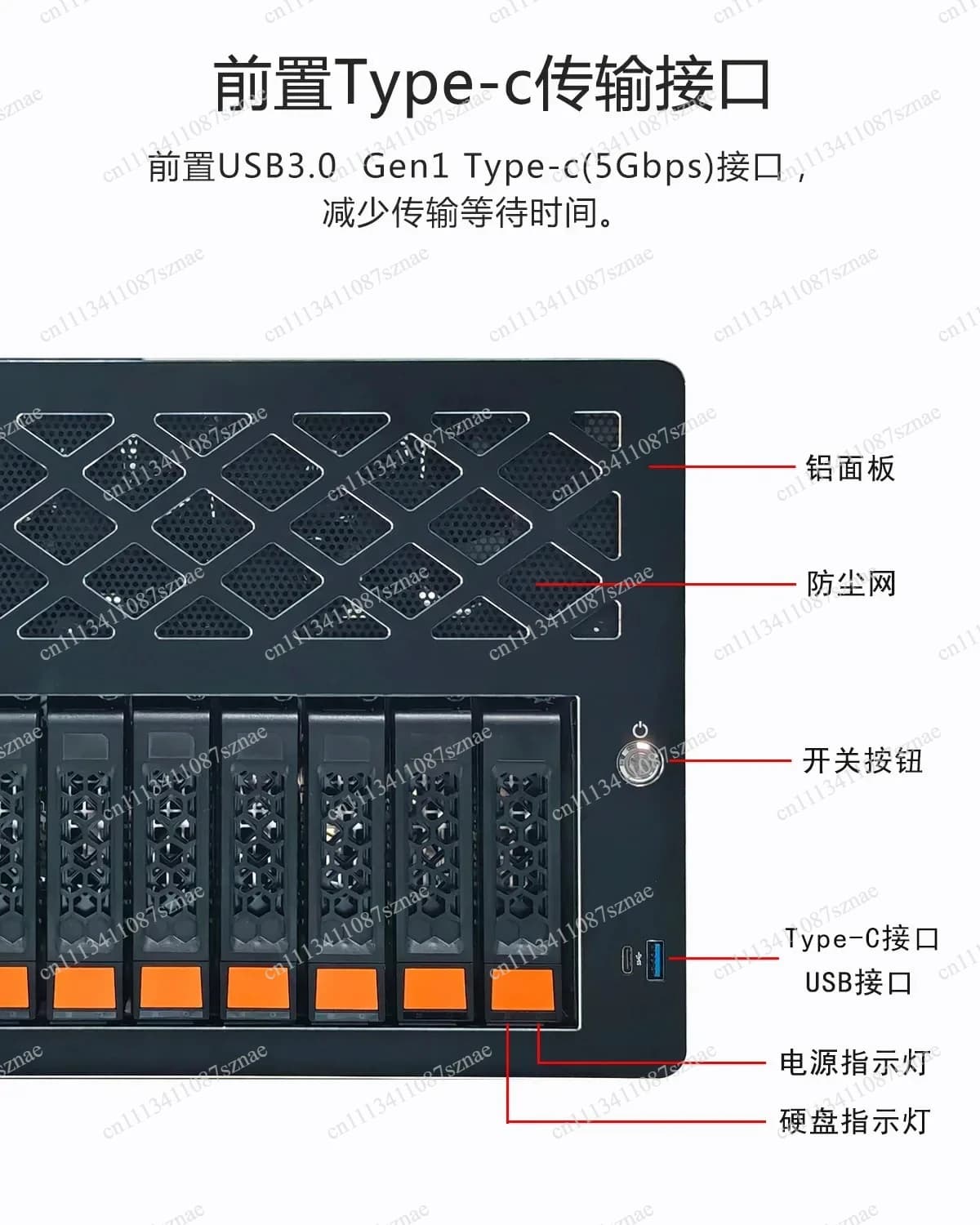 Industrial 12 Bay Hot Swap Server Chassis with ATX Motherboard Support, NAS Storage Case for Network Data and PC Control