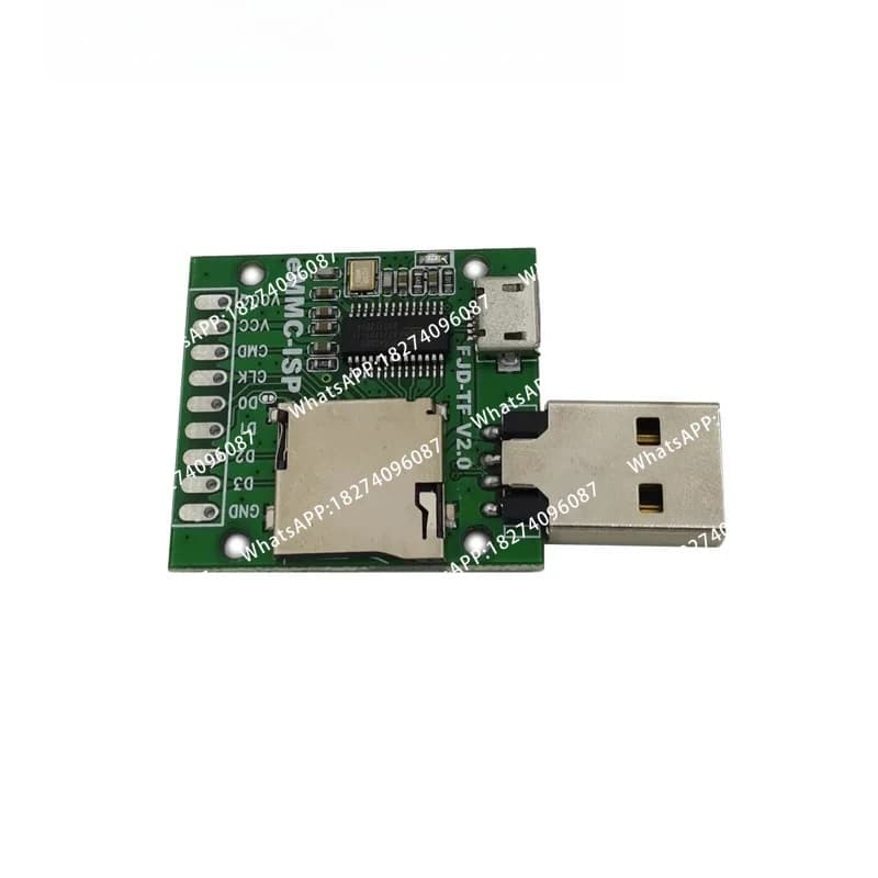USB High Speed 2.0 Anguo AU6438BS Card Reader Flying Cable 3 + 1 Memory Card Computer with Mini Micro Interface