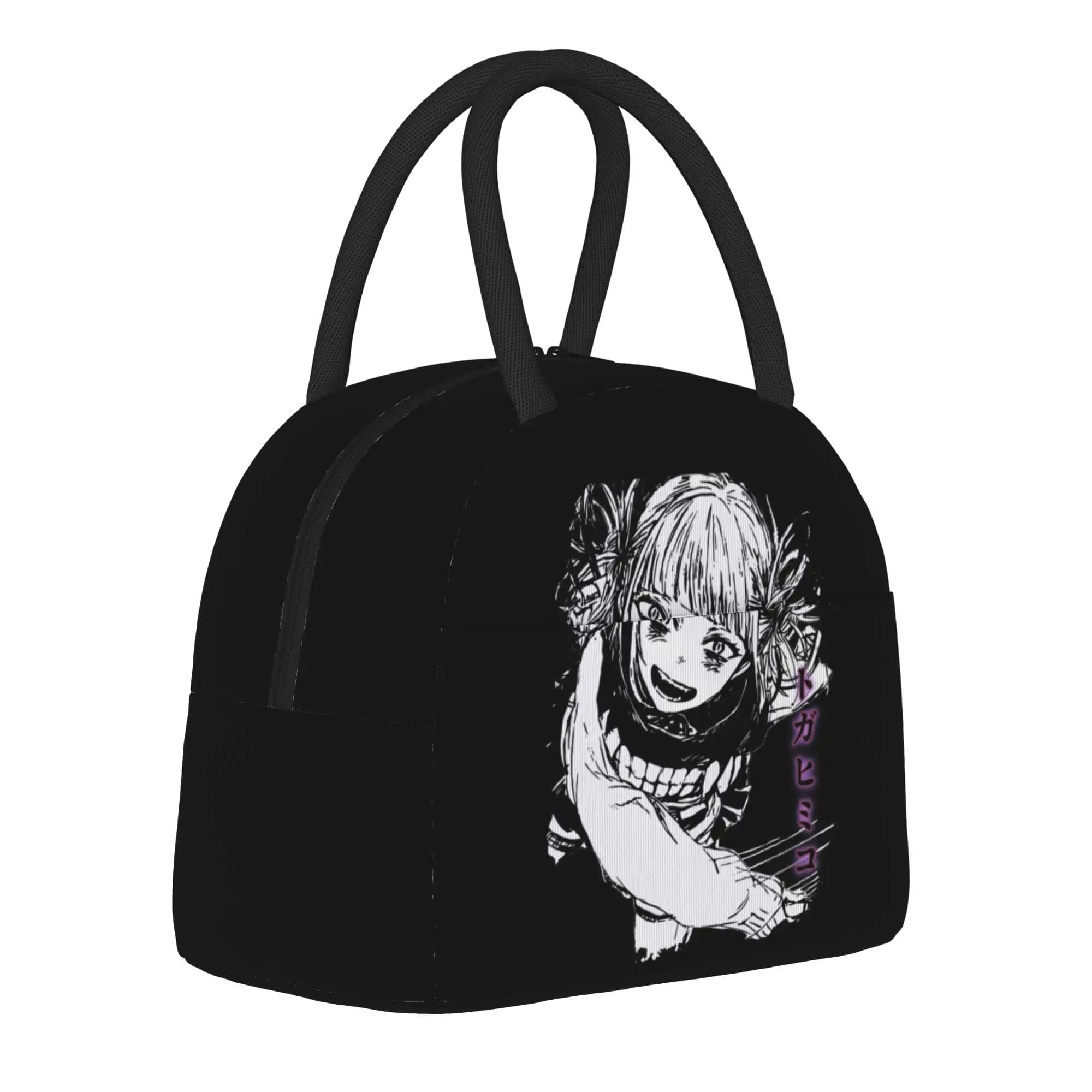 himiko MHA Insulated Lunch Bags Thermal Bag Reusable,Meal Container Himiko Toga Boku no Anime Comic Portable Tote Lunch Box