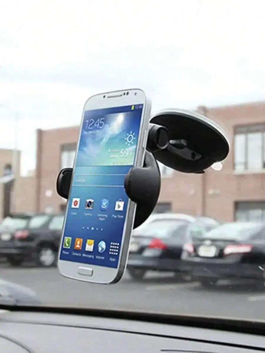 Supporto universale per telefono da auto con ventosa e pad in gel 360° ° Blocco a rotazione con un clic, robusto e stabile per tutti gli smartphone, GPS e dash cam