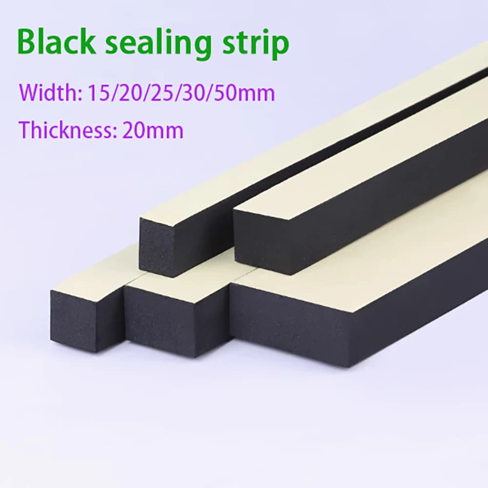 EVA Width 15-50mm Seal Strip Self Adhesive Door Window Weather Stripping Sliding Wardrobe Door Sound Insulation Dust Seal Strip