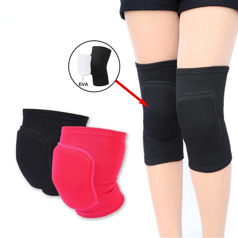 Ginocchiere a compressione sportiva Protezione elastica per ginocchio Supporto per ginocchiera in spugna addensata per allenamento di danza Yoga