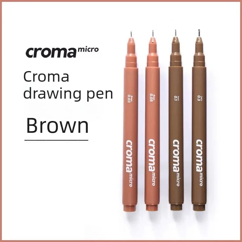 Croma 1 PC 20 Colors Micro Fineliner Art Calligraphy Gel Pens Waterproof for Drawing Sketching Office School Supplies Stationery