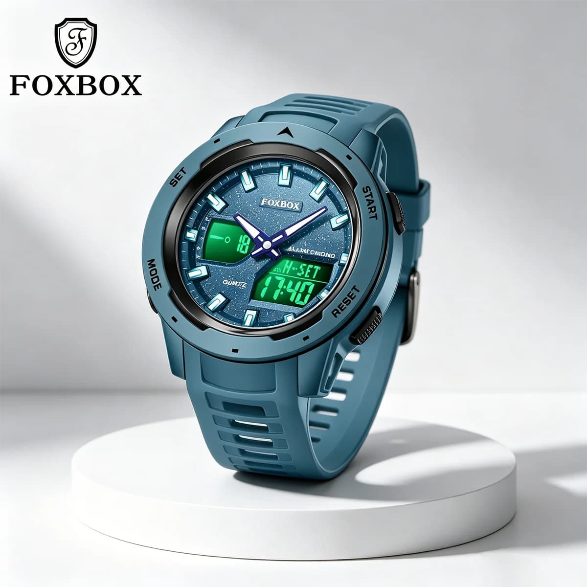 FOXBOX New Men LED Digital Watches Luminous Fashion Sport Waterproof Watches For Man Date Army Military Clock Relogio Masculino
