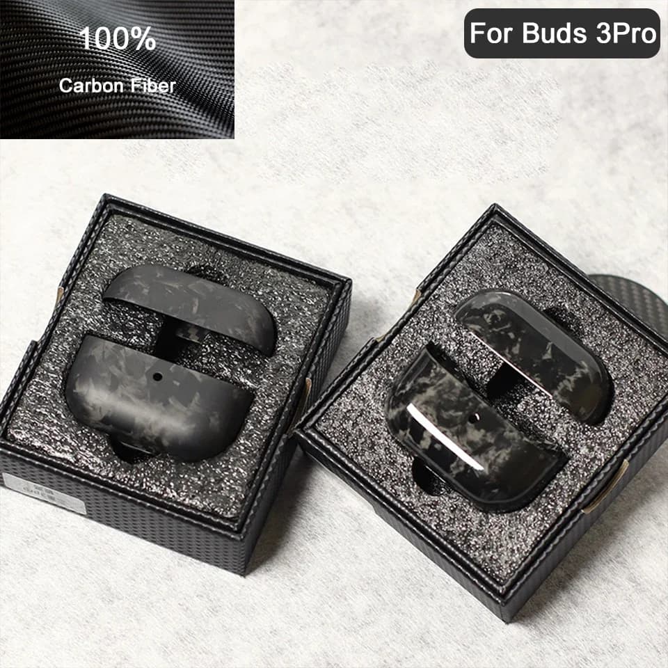 100% Carbon Fiber Case for Samsung Buds 3 Pro 3Pro Wireless Bluetooth Headphone Protective Case Ultra Slim Cover for Buds3 Pro