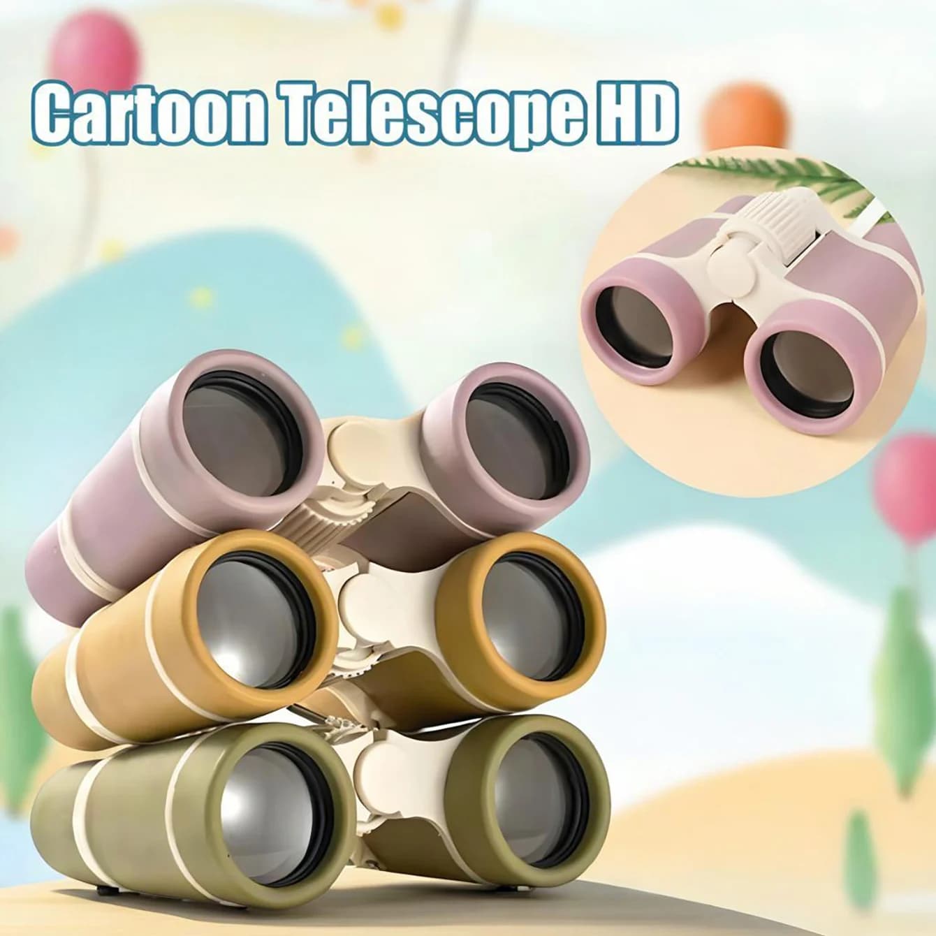 Binocolo della giungla Lente d'ingrandimento Ingrandimento portatile per bambini Telescopio antiurto per regali di compleanno per escursioni in campeggio