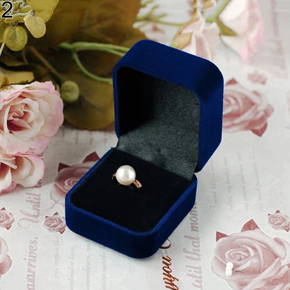 Portagioie per orecchini, anelli, espositori, organizer per riporre oggetti, coperchio quadrato, scatola aperta, scatola per anelli regalo, regali per matrimoni