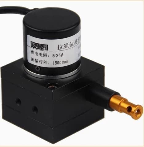 Spostamento del filo di trazione Sensore della fune di trazione Filo di trazione Encoder con coulisse Righello elettronico Tipo di precisione (bassa inferiore a 1200 mm)