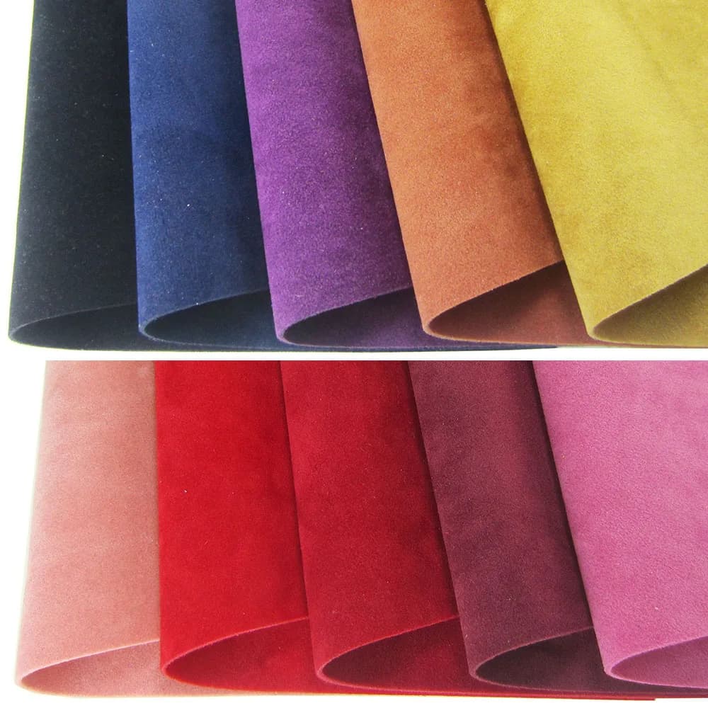 30x134 cm Rotolo Doulde-Sided Pelle scamosciata artificiale Velluto Ecopelle Flock Tessuto in pelle per la borsa Archi Decorazione fai da te KY006