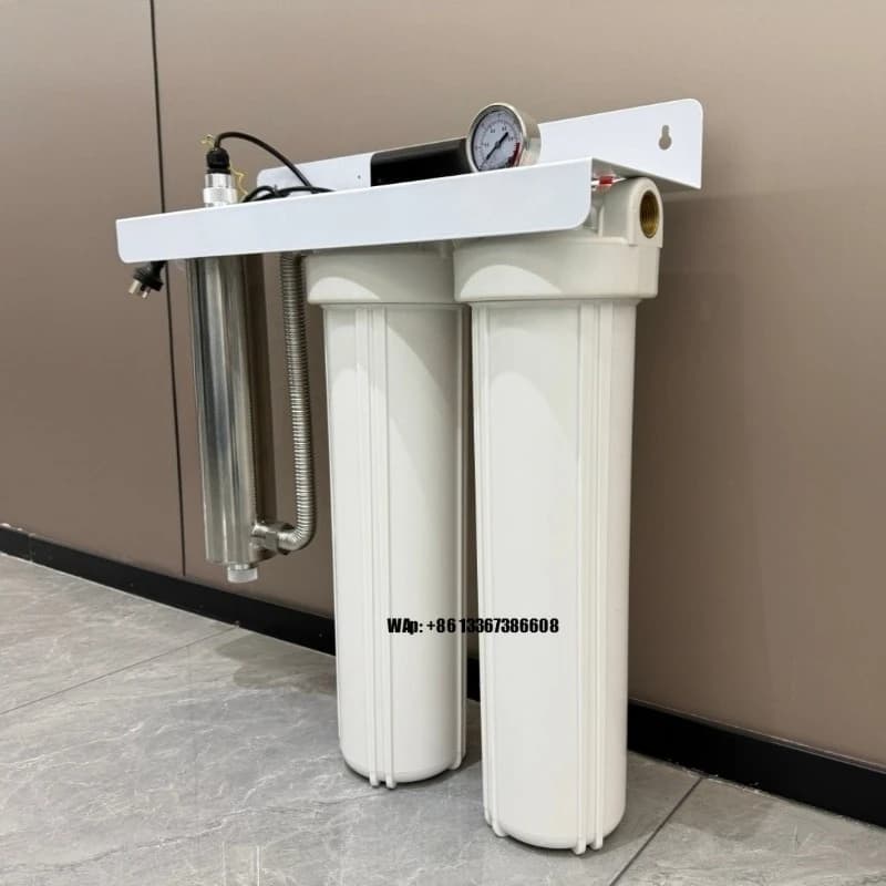 High Quality 10/20 Plissettato Filtration Element with Wall Mounting + UV Water Treatment Equipment