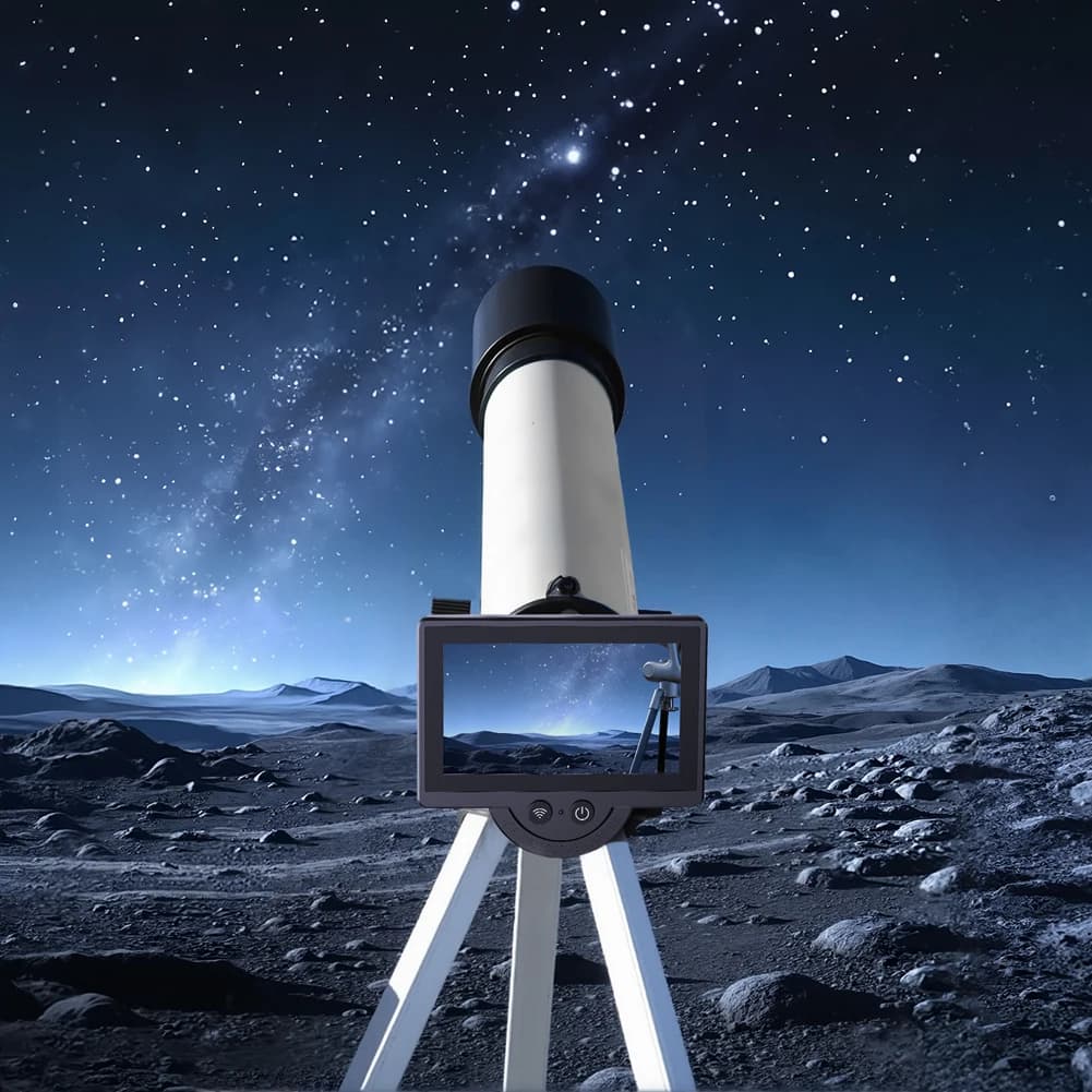 Oculare per Telescopio WiFi con Fotocamera 1080P e Schermo IPS da 4,3 Pollici per Accessori Telescopio Astronomico