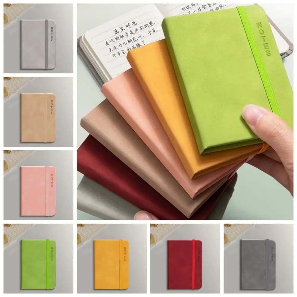 Agenda Semplice A7, Mini Taccuino, Organizer per Appunti, Blocco Note Tascabile, Diario, Quaderno Spesso per la Scuola