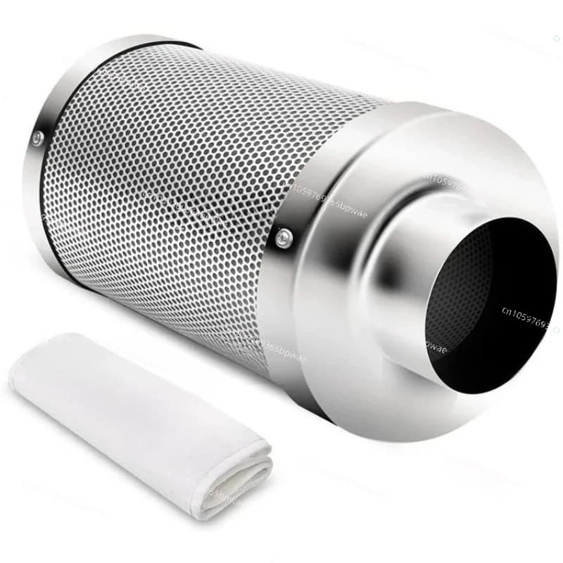 Filtro Purificatore d'Aria a Carbone Attivo per Serra, Tipo a Tubo, da 4, 6, 8 Pollici, per Tenda per Piante