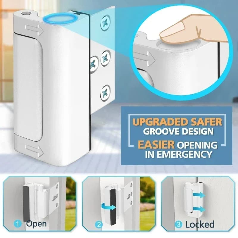 1/2PCS Porte in alluminio Perni Serratura di sicurezza Costruzione per bambini con 3 pollici Casa per installare Accessori per chiusure per porte a prova di