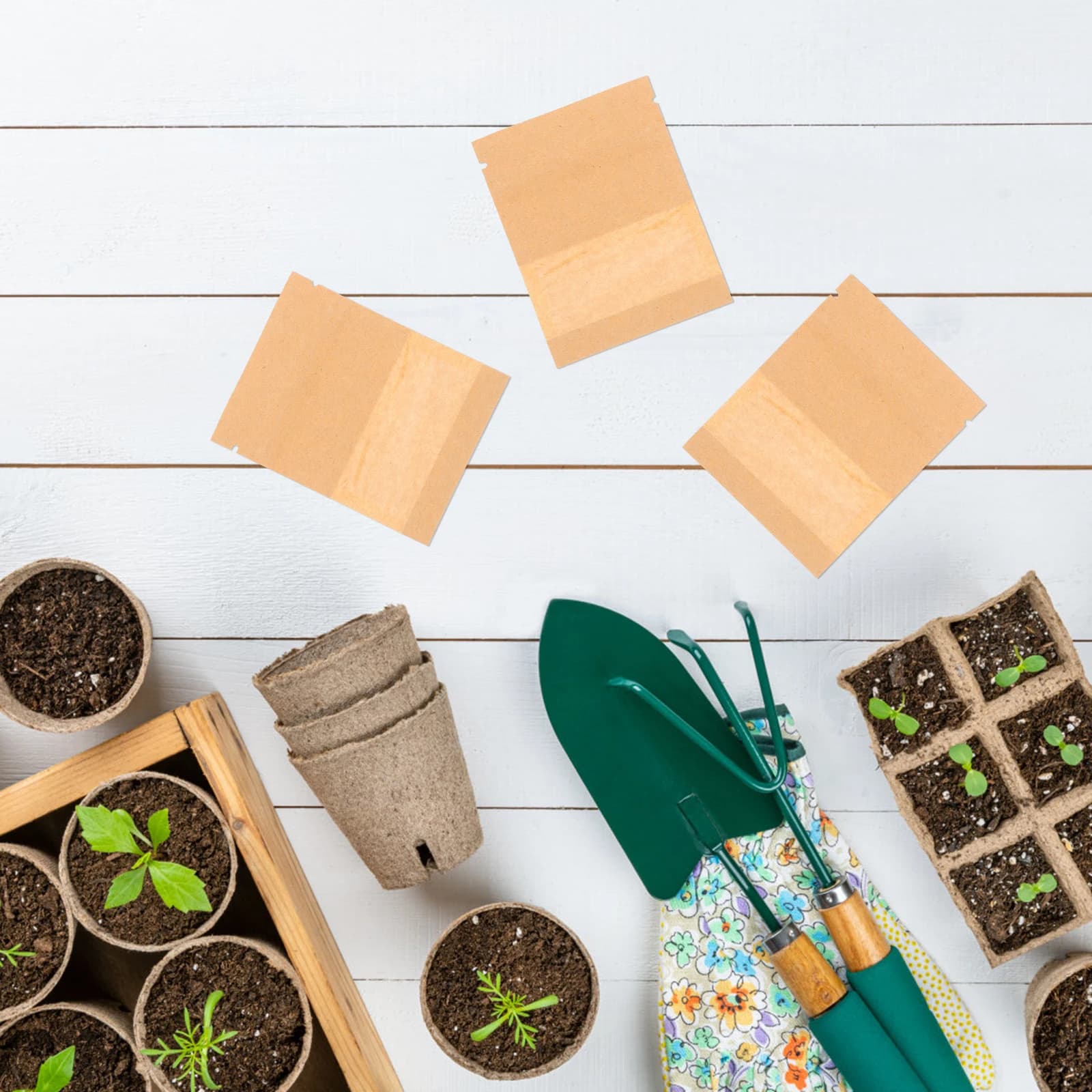100 Semi Transparent Envelopes with Window, Seaable and Waterproof, for Flower and Vegetable Seed Conservation, Organizer for Garden Plant Collection