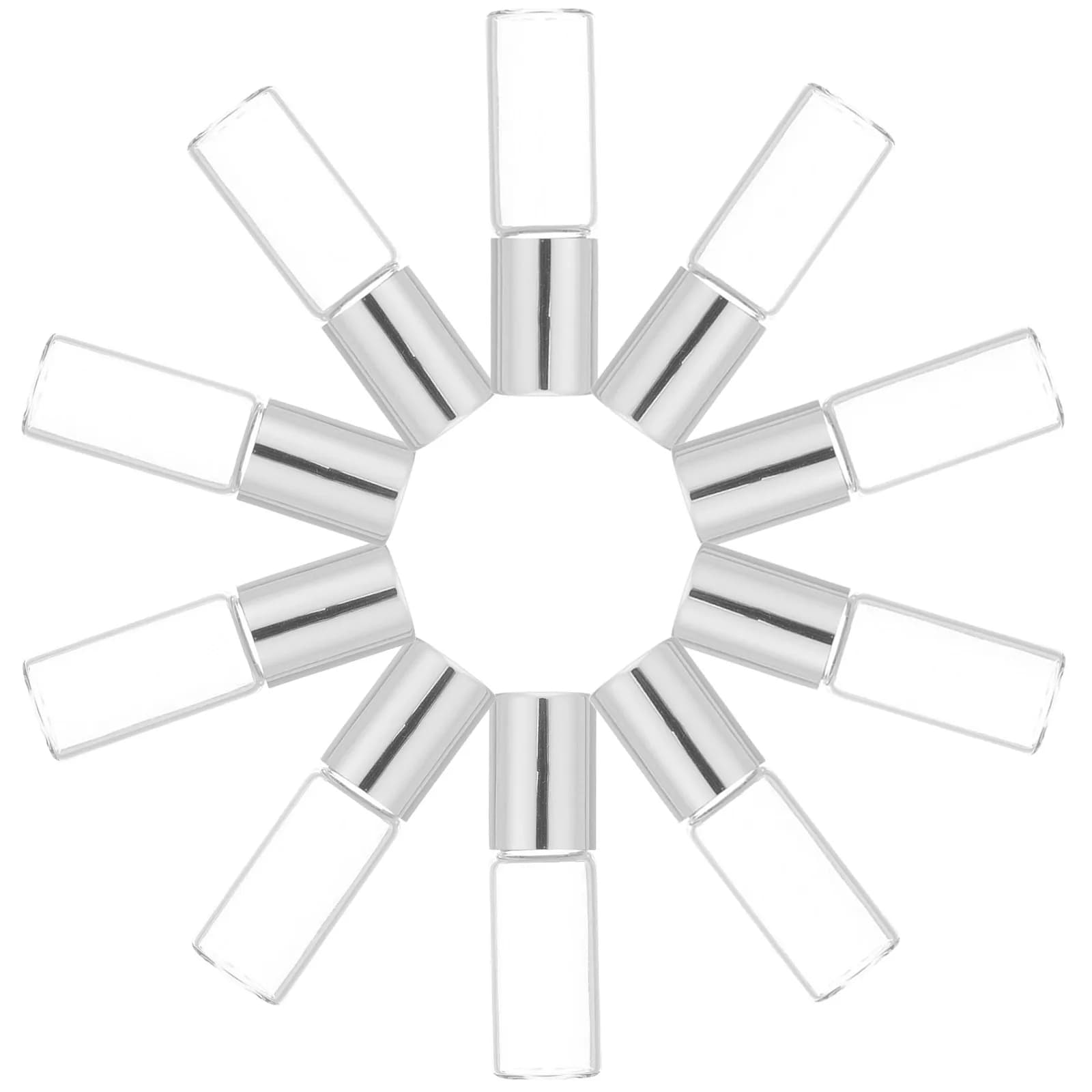 10 Pezzi Mini Flaconi Roll-on in Vetro Ricaricabili da 5ml, Contenitori Portatili per Oli Essenziali, Fiale Roll-on da Viaggio per Profumi e Oli