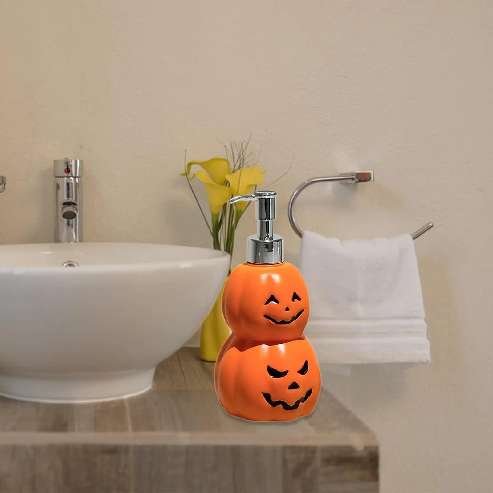 Dispenser di sapone a forma di zucca Pratica bottiglia creativa per lozione per le mani per la casa, il bagno, la cucina