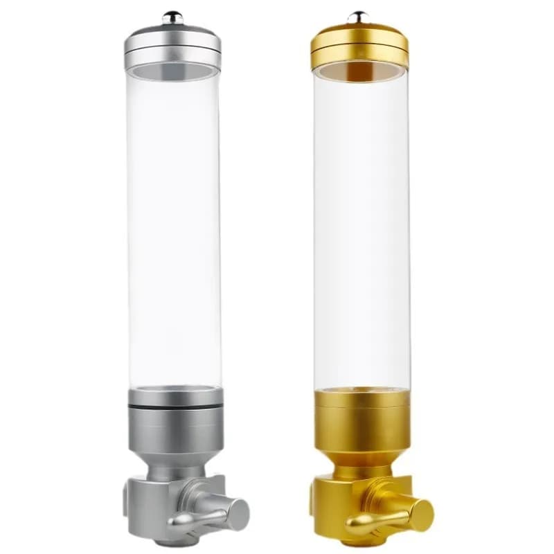 Wall-mounted glass bean storage tank, coffee bean display rack, commercial round sealed tank