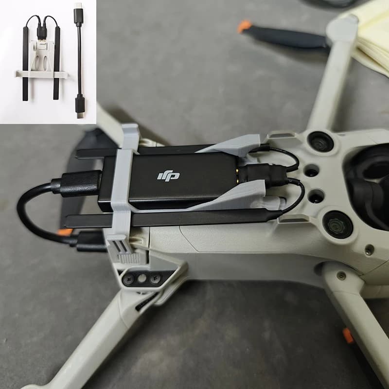 Staffa fissa per cavo dati antenna booster segnale modulo cellulare 4G DJI con effetto carrello di atterraggio per drone DJI Mini 3 3pro