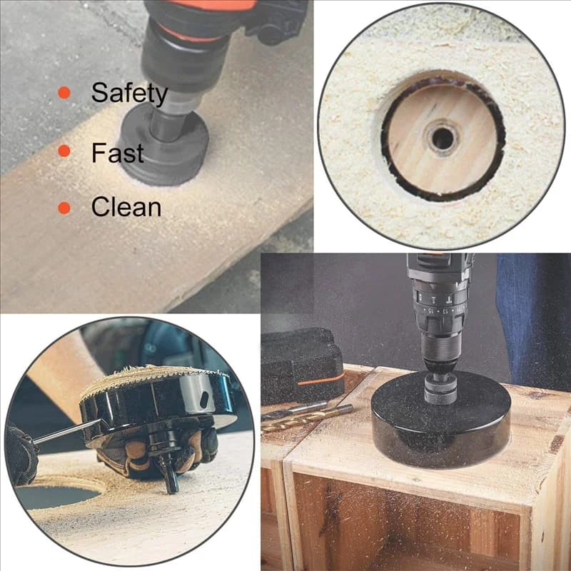 A45I Sega a tazza da 4,5 pollici / 114 mm Sega a tazza HSS bimetallica per carichi pesanti per pannelli Cornhole, compensato, pannelli di ferro, acrilico