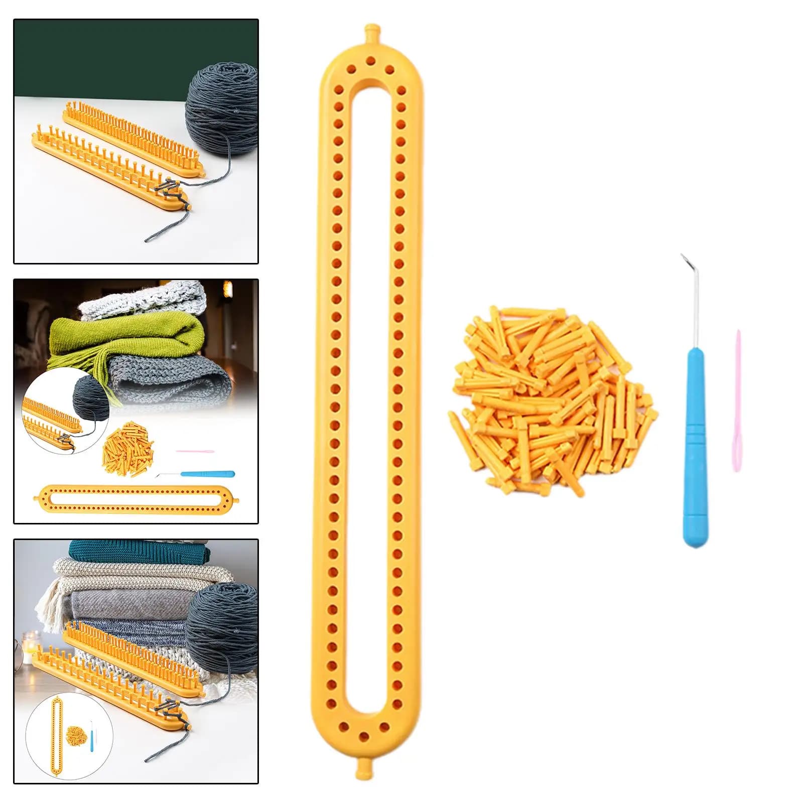 Knitting Loom Set DIY Machine Shawl Stitch Weaving Tools for Blanket Sweater